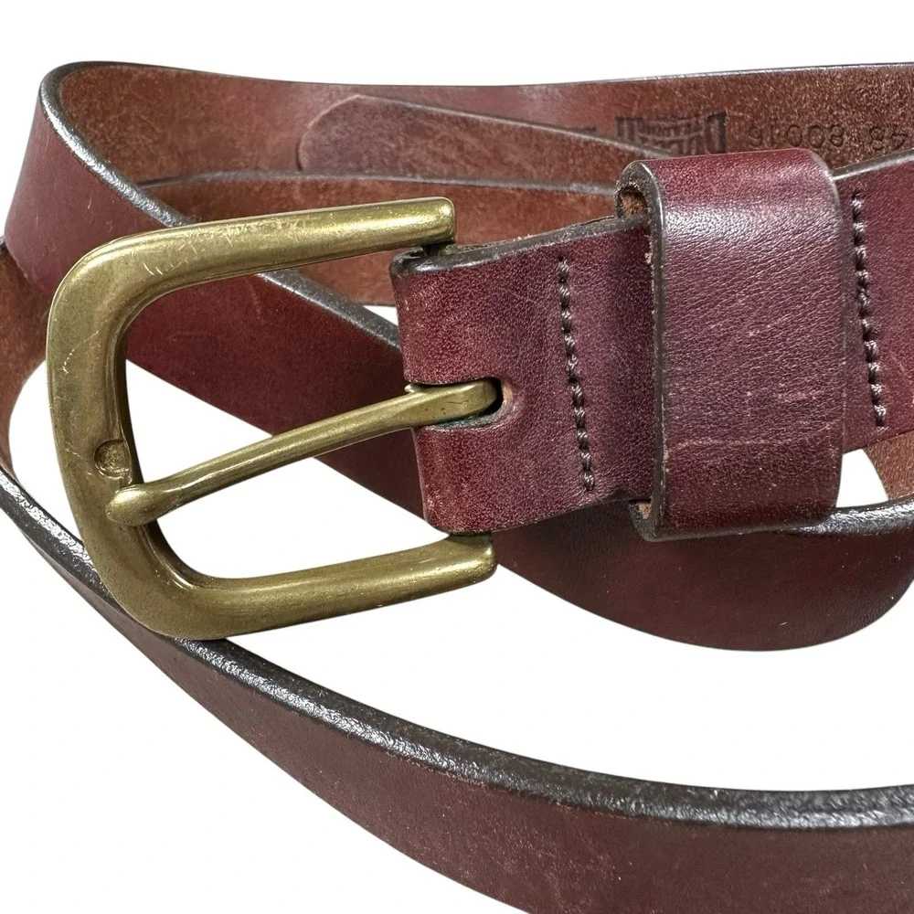 Duluth Trading Men's Size 48‎ Leather Brown Work Belt 80016 Made in USA
